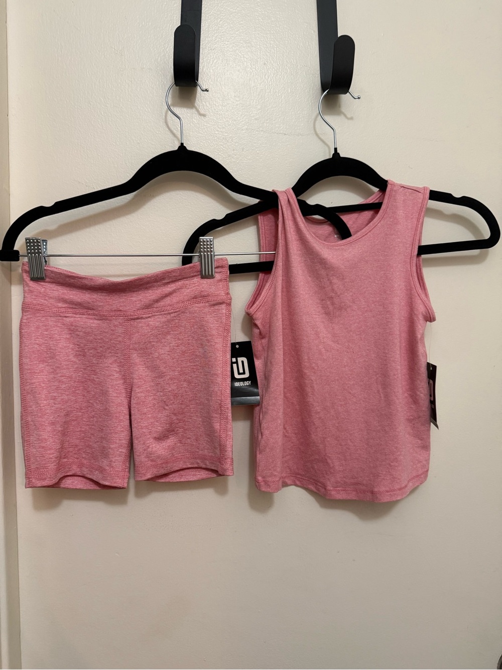 Ideology Active Pink Tank Top & Biker Shorts Set